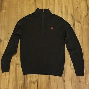 Navy Polo Pull Over Sweater